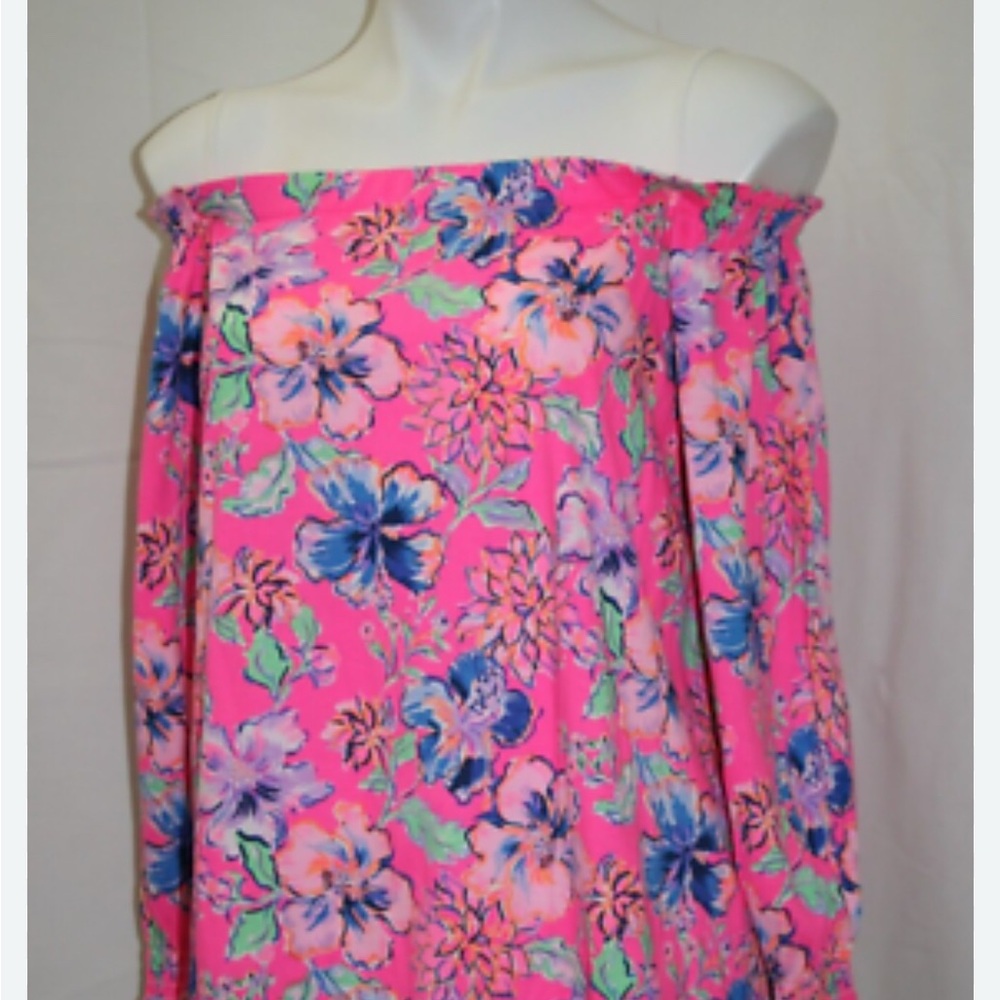 Lilly Pulitzer Pink Floral Top Sz L